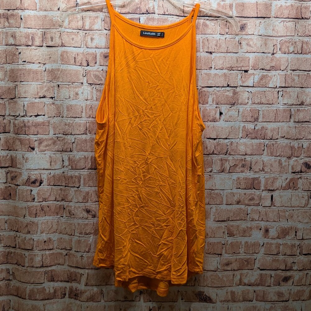 LouKeith Tank Top Sleeveless Top Orange Size Large